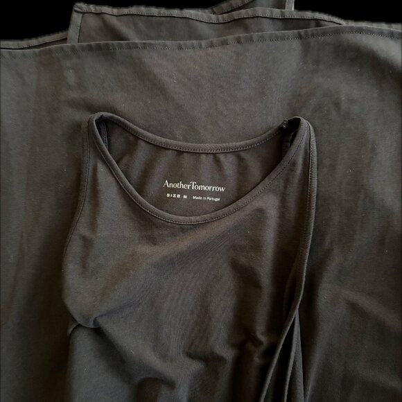 Another Tomorrow Black Sarong Tie Dress - Medium - Picture 3 of 4